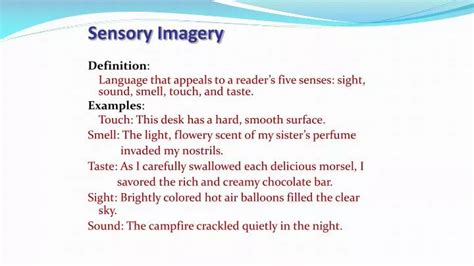 sensory imagery powerpoint    id
