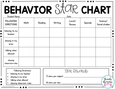 behaviour management printable reward charts
