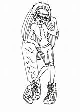 Monster High Abbey Coloring Pages Getcolorings sketch template