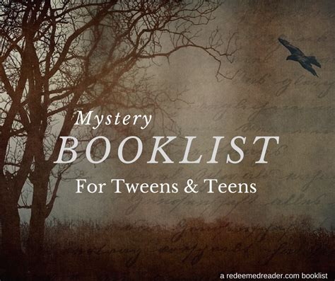 mystery book list  elementary tweens  teens redeemed reader