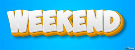 weekend text effect  logo design word textstudio