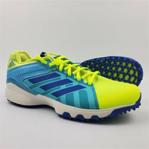 adidas lux field hockey shoes cleats mens size   neon green blue ebay