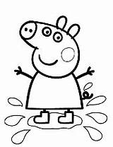 Peppa Pig Coloring Pages Printable Topcoloringpages Print George Color sketch template