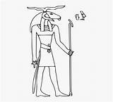Gods Shu Ancient Anubis Coloringhome Kindpng Egypt sketch template