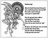 Fairy Tooth Coloring Pages Printable Poem Kids Pillow Fairies Under Boys Crafts Library Clipart Note Popular Printables sketch template