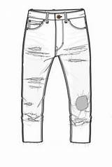 Jeans Ripped Sketches Moda Bottoms Pants Croquis Calça Masculino Roupas Dibujar Jogginghosen Wgsn Senai Pantalones T1p Lainnya öffnen sketch template