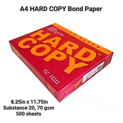 hard copy paper hard copy bond paper  aletter size buy hard copy