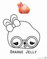 Num Jelly Coloring Noms Orange Pages Series Sheet Color Bean sketch template