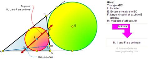 geometry problem 321 triangle incenter excircle