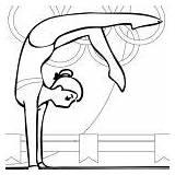Gymnastics Coloring Pages Printable Everfreecoloring sketch template