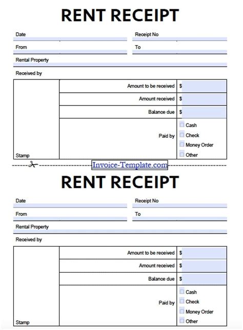 rent receipt template mac lazine  printable rent receipt