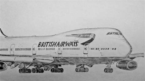 boeing   british airways airplane drawing youtube