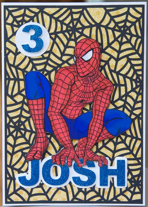 spiderman birthday card   number