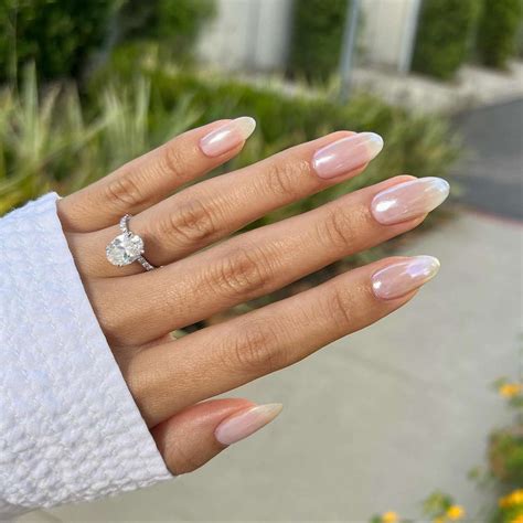 nude chrome nails   wedding manicure   seasonheres