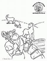 Goats Gruff Troll Goat Fairytale Fairytales Coloringhome sketch template