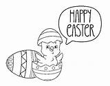 Easter Happy Coloring Coloringcrew Bunny sketch template