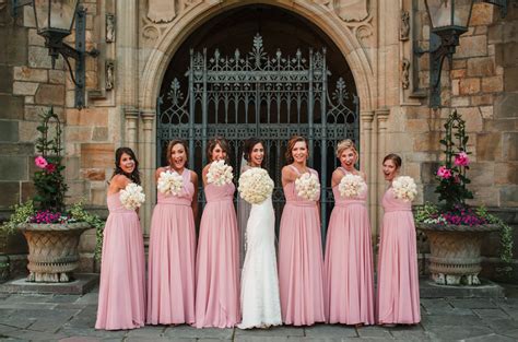 elegant bridesmaids at meadow brook hall © abby rose photo i stumbled