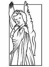 Coloring Angel Pages Bible Angels Angel2 Easily Print Kids sketch template