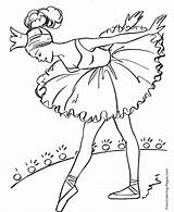 Ballerina Cheerleader Arabesque sketch template