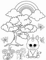 Coloring Beanie Pages Unicorn Boo Ty Boos Printable Cool Dogs Enchanted Forest Dog Print Baby Cats Bear Unicorns Babies Mermaid sketch template