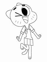 Gumball Watterson Kleurplaat Fantastische Ausmalbilder Darwin Wonderlijke Davemelillo Malvorlage Stemmen sketch template