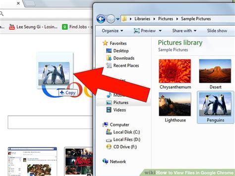 view files  google chrome  steps  pictures
