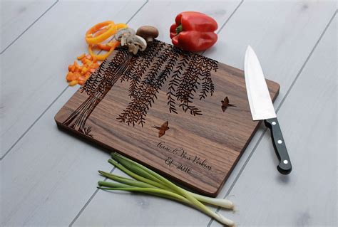 buy hand crafted personalized cutting board engraved cutting board