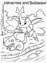 Pokemon Coloring Pages Kids Heracross Printable Para Bulbasaur Book Ground Funny Fun Colorare Disegni Da Dibujos Eevee Evolutions Online Rule sketch template