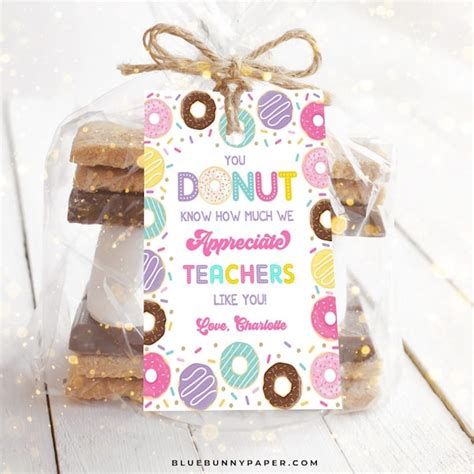 donut       teacher gift tag etsy