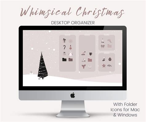 whimsical christmas desktop organizer christmas wallpaper etsy