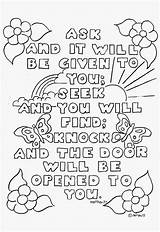 Coloring Bible Pages Verse Kids Printable sketch template