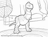 Toy Story Rex Coloring Pages Indominus Buzz Woody Getdrawings Getcolorings sketch template