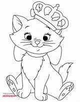 Marie Aristocats Coloring Pages Disney Cat Princess Kitten Sketchite Kids sketch template