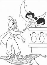 Aladdin Jasmine Balcony Coloring Pages из все категории раскраски Princess Disney sketch template