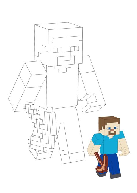minecraft steve coloring pages   coloring sheets