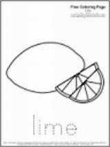 Lime Coloring Pages Fruit Space sketch template
