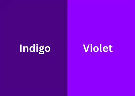 indigo  violet  purple    difference