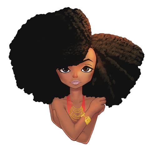 Drawing Of Anime Black Girl Anime Black Girls With Orange Afros