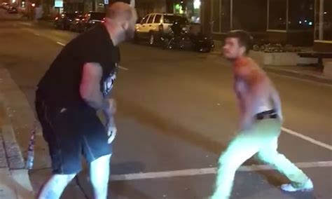 drunk guy tries to fight bouncer gets face broken into two pieces with