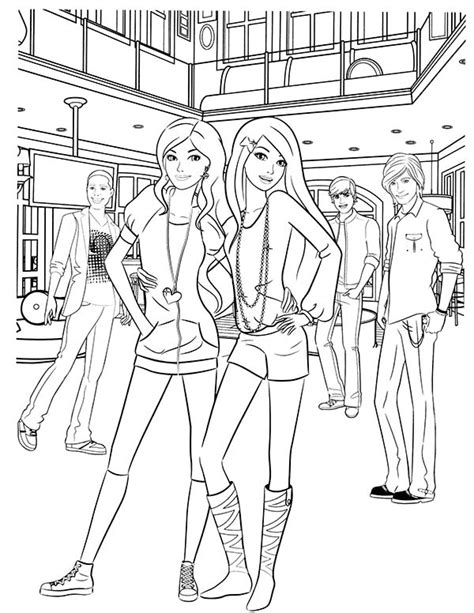 full size fashion barbie coloring pages goimages web