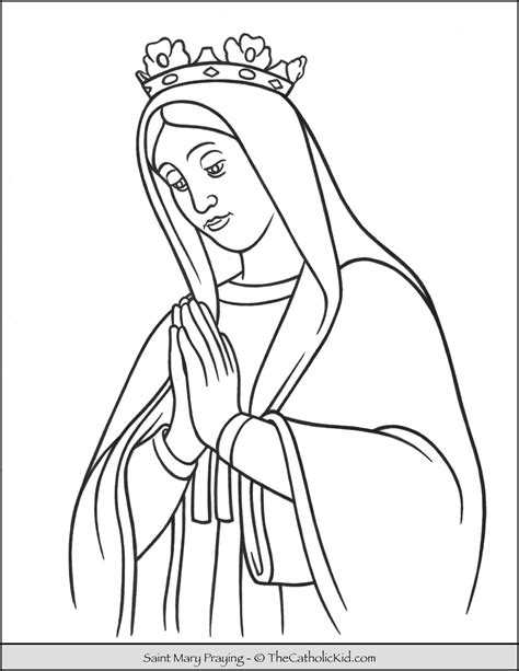 mother mary coloring pages printable