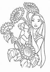 Pocahontas Pinta Imprime sketch template