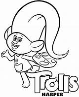 Coloring Trolls Harper Pages Topcoloringpages Print sketch template