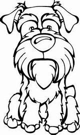 Schnauzer Dog Coloring Decal Desde Guardado sketch template