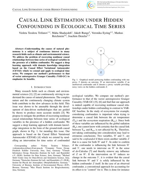 causal link estimation  hidden confounding  ecological time series