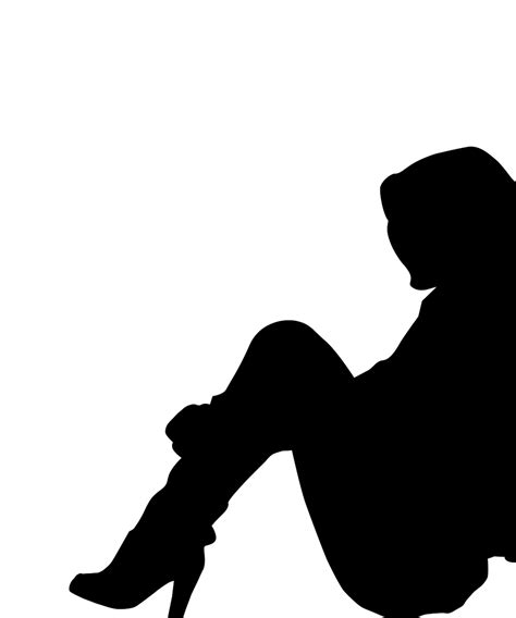 woman sitting silhouette clipart  stock photo public domain pictures