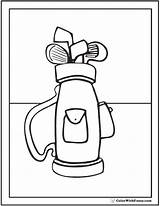 Golf Bag Coloring Pages Color Clubs Template Pencil Ball Colorwithfuzzy sketch template
