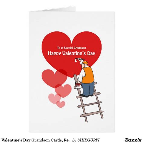 valentines day grandson cards red hearts card red hearts heart cards