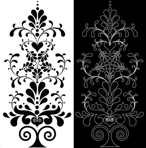 decorative floral pattern dxf file   axisco