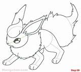 Flareon Pokemon Draw Drawing Drawings Step Sketch Easy Coloring Pages Eevee Rita Visit Getdrawings Och Ritidér sketch template